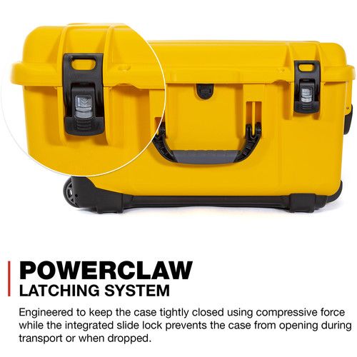  Nanuk 938 Wheeled Hard Case with Padded Divider Insert (Yellow, 51.1L)