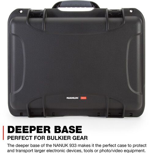  Nanuk 933 Hard Case with Foam (Black, 36.4L)