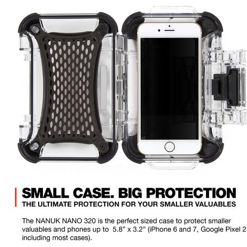  Nanuk Nano 320 Hard Case (Clear, 0.5L)