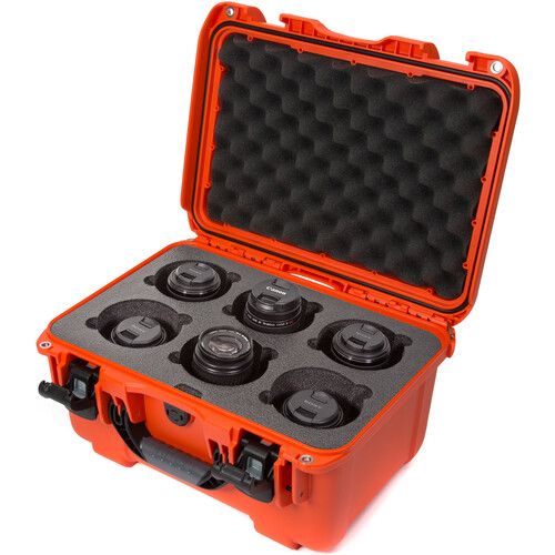  Nanuk 918 Hard Case with Foam Insert for Six Lenses (Orange, 21L)