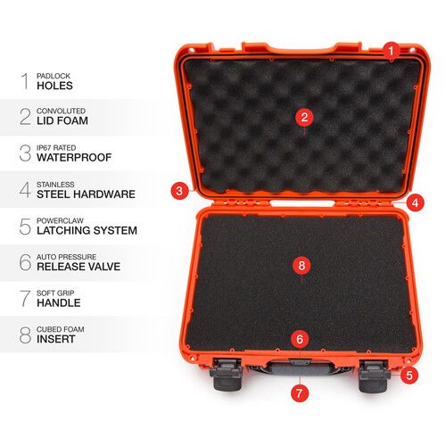  Nanuk 910 Hard Case with Foam (Orange)