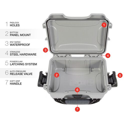  Nanuk 903 Hard Case without Foam (Silver)