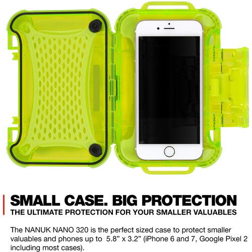  Nanuk Nano 320 Hard Case (Lime, 0.5L)