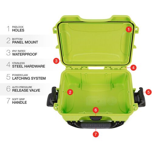  Nanuk 903 Hard Case without Foam (Lime)