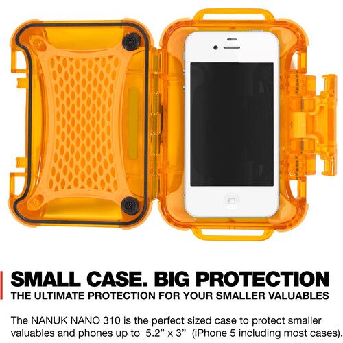  Nanuk Nano 310 Hard Case (Orange, 0.3L)