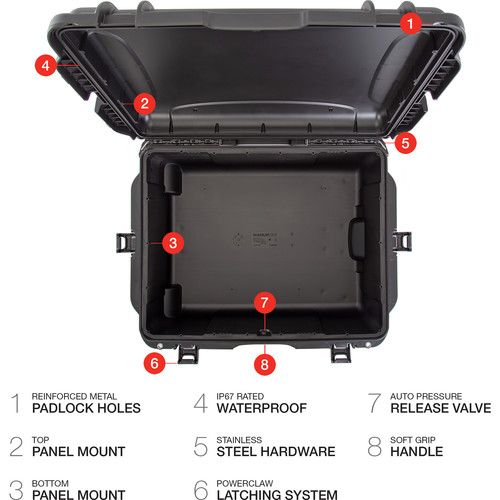  Nanuk 955 Wheeled Hard Case (Black, 62.5L)