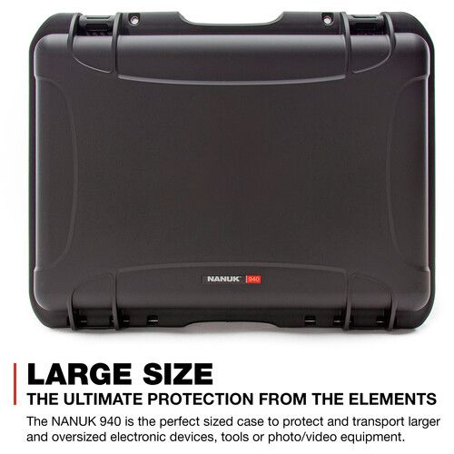  Nanuk 940 Hard Case with Foam (Black, 36.7L)