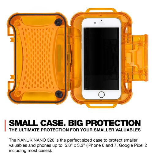  Nanuk Nano 320 Hard Case (Orange, 0.5L)