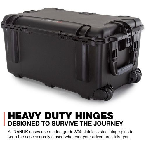  Nanuk 965 Wheeled Hard Case with Padded Divider Inserts (Black, 119.7L)