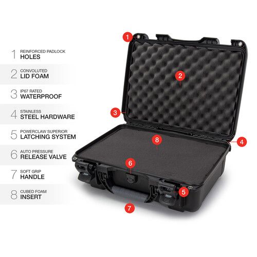  Nanuk 925 Hard Case with Foam Interior (Black, 21L)