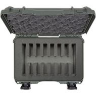 Nanuk 909 Waterproof Hard Case with Custom Foam Insert for 8 Pocket Knives - Olive