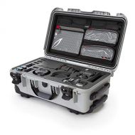 Nanuk 935 Waterproof Carry-on Hard Case with Lid Organizer and Foam Insert for Canon, Nikon - 2 DSLR Body and Lens/Lenses - Silver