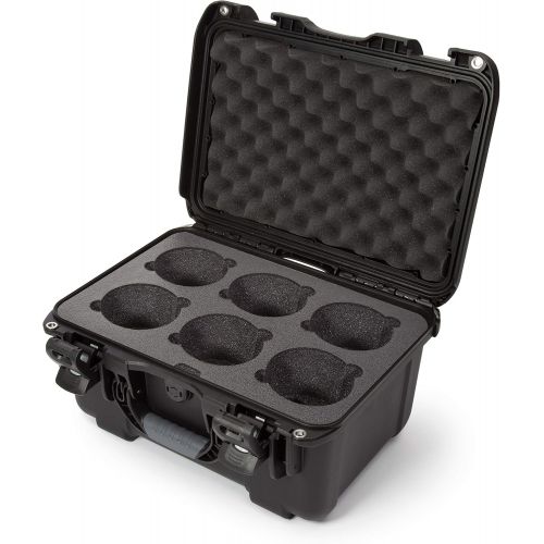  Nanuk 918 Waterproof Hard Case with Custom Foam Insert for 6 Lenses - Black