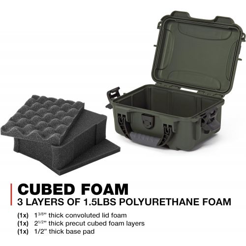  Nanuk 904 Waterproof Hard Case with Foam Insert - Olive