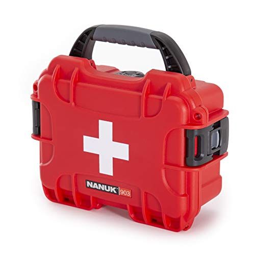  Nanuk 903 Waterproof First Aid Prepper Survival Gear Dust and Impact Resistant Case - Empty - Red