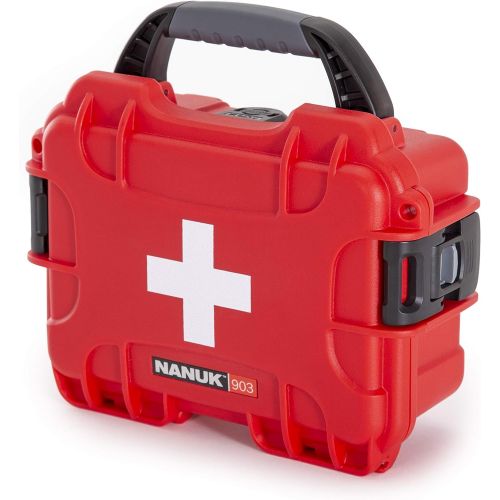  Nanuk 903 Waterproof First Aid Prepper Survival Gear Dust and Impact Resistant Case - Empty - Red