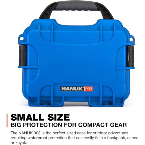  Nanuk 903 Waterproof Hard Case with Foam Insert - Blue