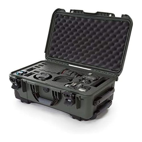  Nanuk 935 Waterproof Carry-on Hard Case with Foam Insert for Canon, Nikon - 2 DSLR Body and Lens/Lenses - Olive