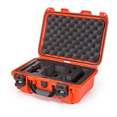  Nanuk Drone Waterproof Hard Case with Custom Foam Insert for DJI Mavic Air Fly More Combo - Orange