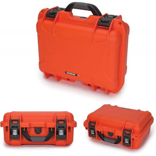  Nanuk Drone Waterproof Hard Case with Custom Foam Insert for DJI Mavic Air Fly More Combo - Orange