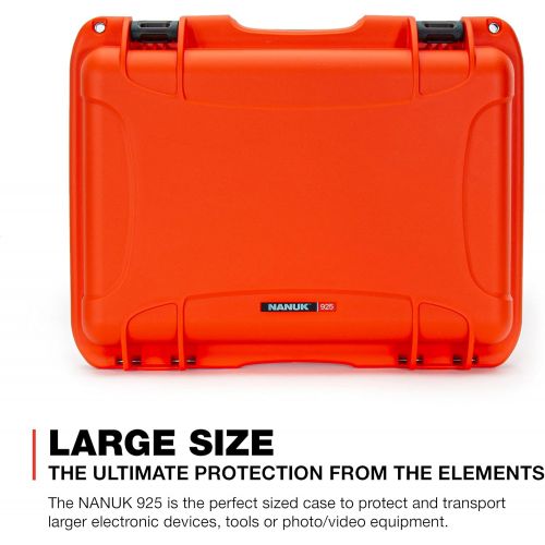  Nanuk 925 Waterproof Hard Case with Foam Insert - Orange