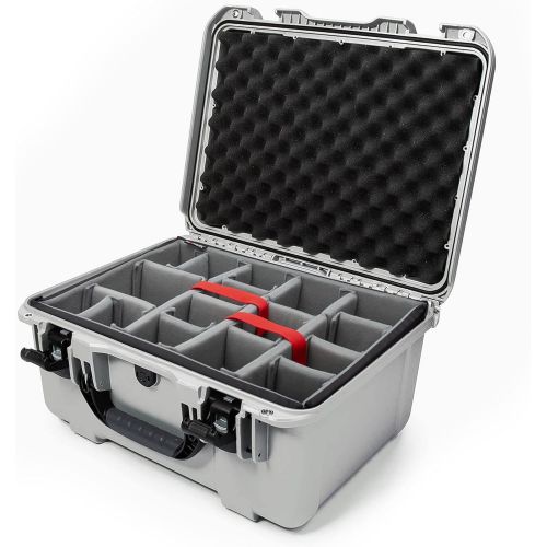  Nanuk 933 Waterproof Hard Case with Padded Dividers - Silver
