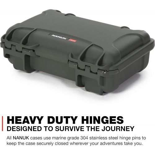  Nanuk 909 Waterproof Hard Case with Foam Insert - Olive
