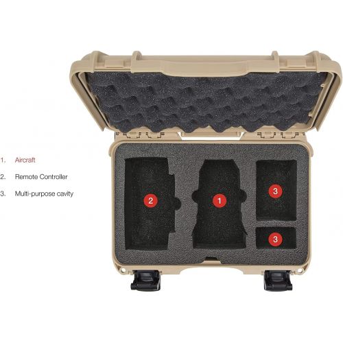  Nanuk 909 Waterproof Hard Case with Custom Insert for DJI Mavic Mini and Mini SE (Released August 2021) - Tan