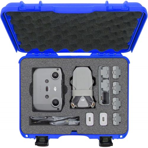  Nanuk 910 Waterproof Carry-on Hard Case with Foam Insert for DJI Mavic Mini 2 Fly More - Blue