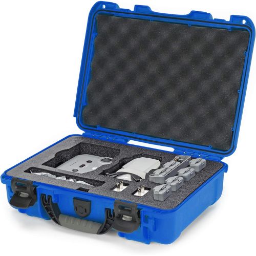  Nanuk 910 Waterproof Carry-on Hard Case with Foam Insert for DJI Mavic Mini 2 Fly More - Blue