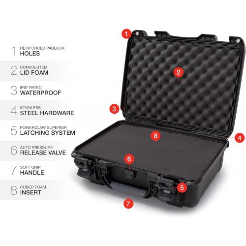  Nanuk 925-1001 Waterproof Hard Case with Foam Insert - Black