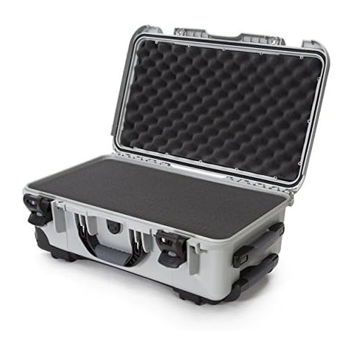  Nanuk 935 Waterproof Carry-On Hard Case with Wheels and Foam Insert - Silver