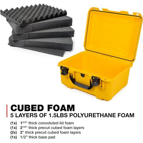  Nanuk 933 Waterproof Hard Case with Foam Insert - Yellow