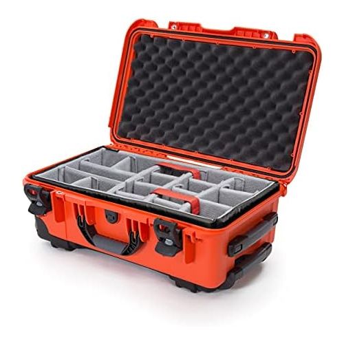  Nanuk 935 Waterproof Carry-On Hard Case with Wheels and Padded Divider - Orange