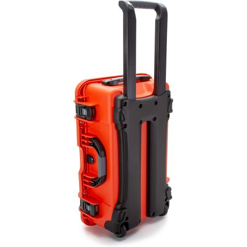  Nanuk 935 Waterproof Carry-On Hard Case with Wheels and Foam Insert - Orange & 910 Waterproof Hard Case with Foam Insert - Lime