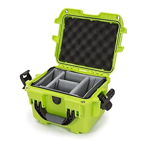  Nanuk 908 Waterproof Hard Case with Padded Divider - Lime