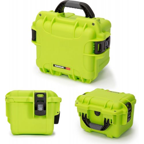  Nanuk 908 Waterproof Hard Case with Padded Divider - Lime