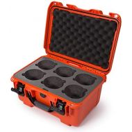 Nanuk 918 Waterproof Hard Case with Custom Foam Insert for 6 Lenses - Orange