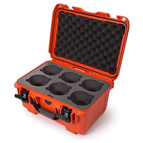  Nanuk 918 Waterproof Hard Case with Custom Foam Insert for 6 Lenses - Orange