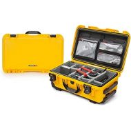 Nanuk 935 Waterproof Carry-On Hard Case with Lid Organizer and Padded Divider w/ Wheels - Yellow