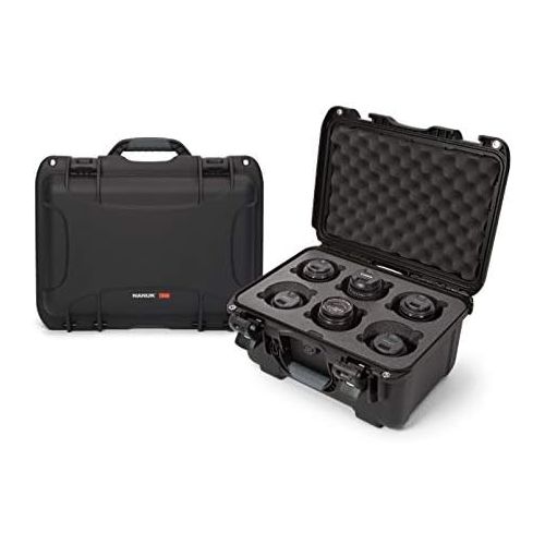  Nanuk 918 Waterproof Hard Case with Custom Foam Insert for 6 Lenses - Black