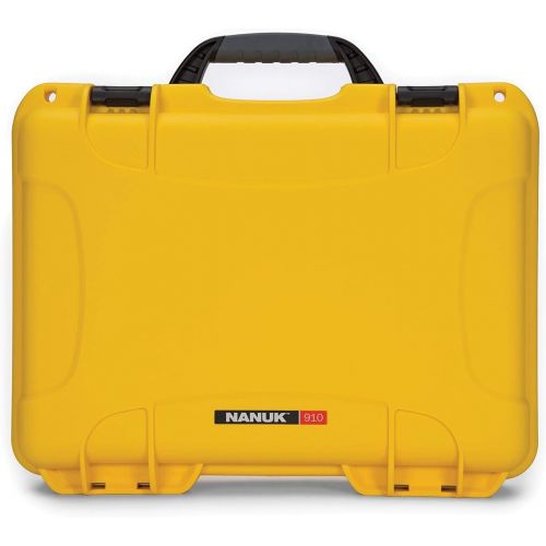  Nanuk 935 Waterproof Carry-On Hard Case with Wheels and Foam Insert - Yellow & 910 Waterproof Hard Case with Foam Insert - Yellow