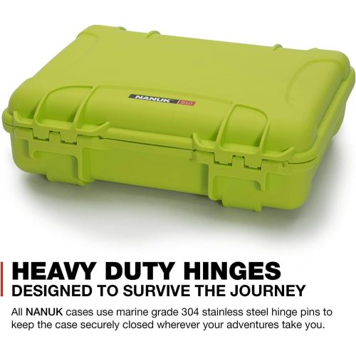  Nanuk 910 Waterproof Hard Case with Foam Insert - Lime