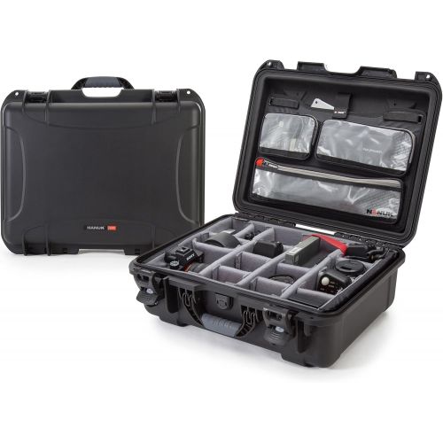  Nanuk 930 Waterproof Hard Case with Lid Organizer and Padded Divider - Black