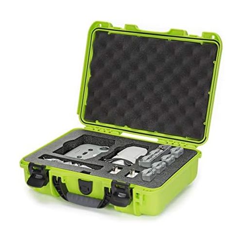  Nanuk 910 Waterproof Carry-on Hard Case with Foam Insert for DJI Mavic Mini 2 Fly More - Lime