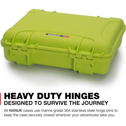  Nanuk 910 Waterproof Carry-on Hard Case with Foam Insert for DJI Mavic Mini 2 Fly More - Lime