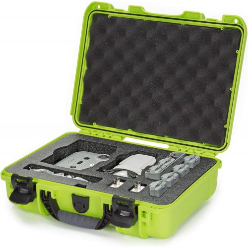  Nanuk 910 Waterproof Carry-on Hard Case with Foam Insert for DJI Mavic Mini 2 Fly More - Lime