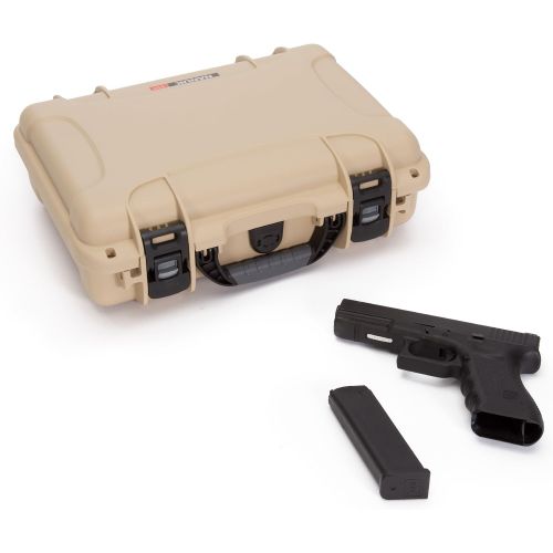  Nanuk 910 Professional Hand Gun/Pistol Case, Military Approved, Waterproof and Shockproof - Tan