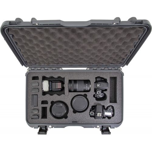  Nanuk 935 Waterproof Carry-on Hard Case with Foam Insert for Canon, Nikon - 2 DSLR Body and Lens/Lenses - Graphite