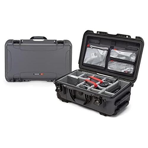  Nanuk 935-6007 935 Waterproof Hard Case with Lid Organizer and Padded Divider - Graphite